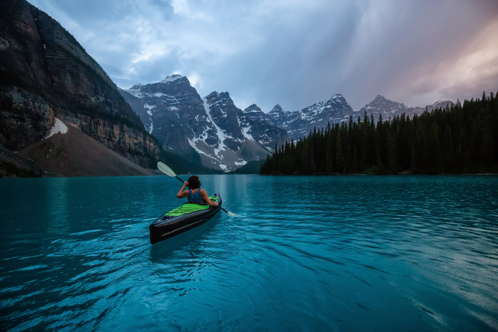 Kayaking In A Glacier Lake
