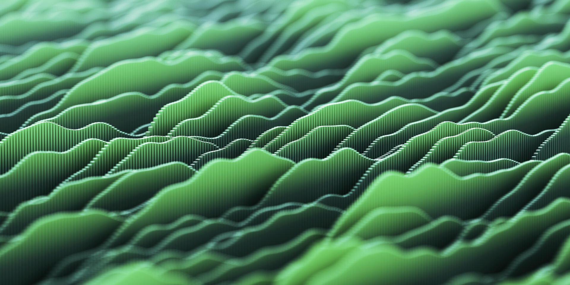 Abstract Colorful Wavy Digital Landscape