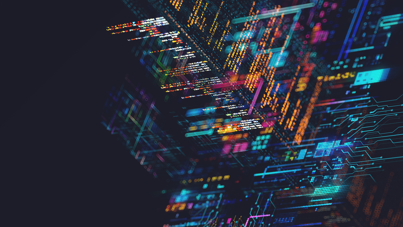 Ai Artificial Intelligence Concept Cpu Quantum Computing. Digital Transformation And Big Data