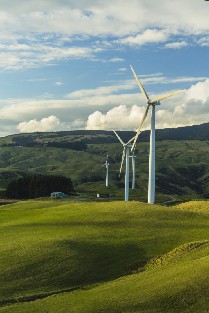 Wind Power Generation In Te Apiti Wind Farm, New Zealand